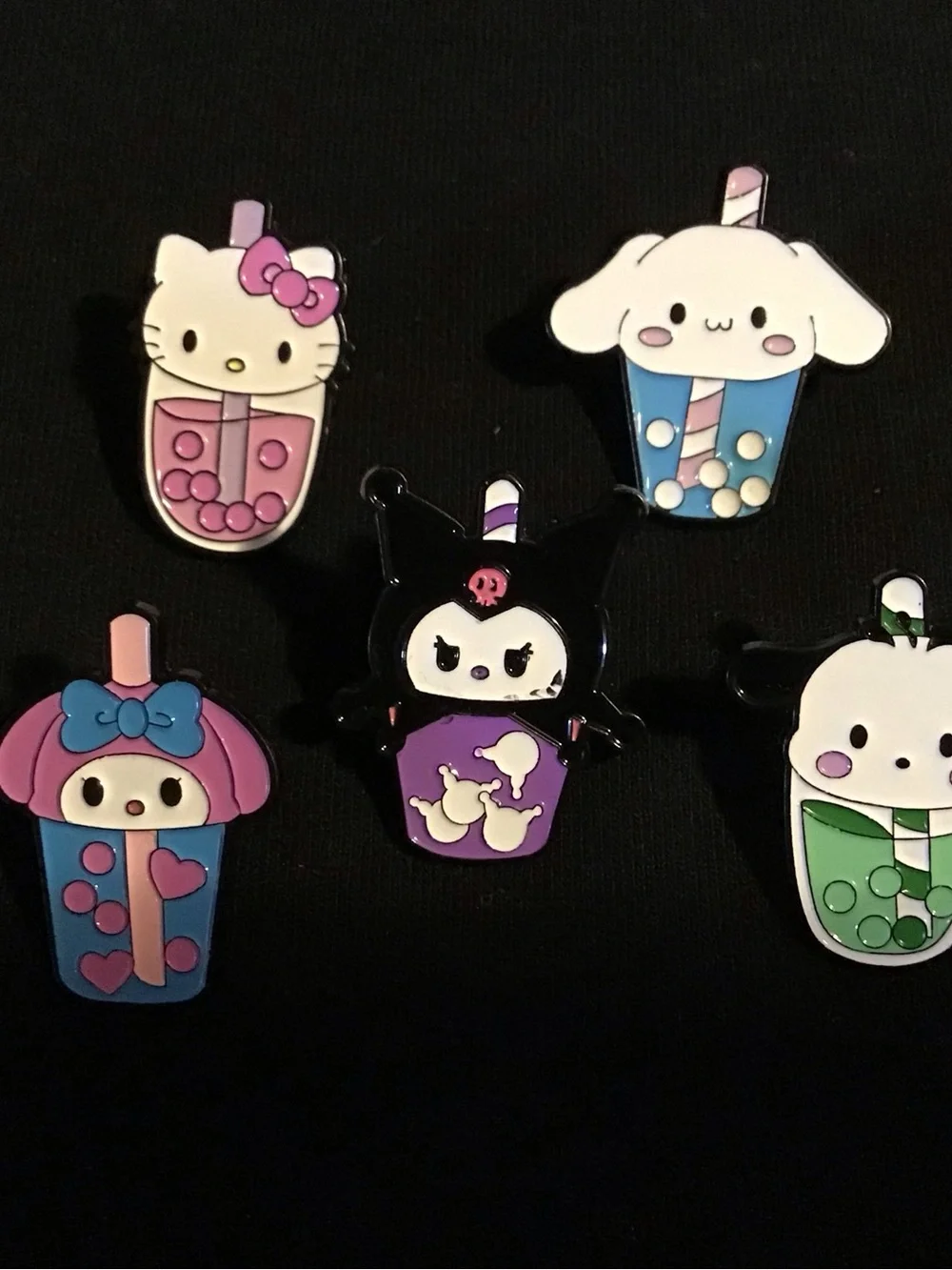 Sanrio Pastel Character Boba mini magnet set